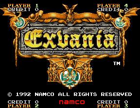Exvania (World) Title Screen